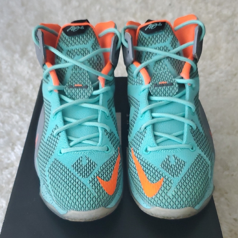 Nike Kids' Turquoise and Orange Athletic Shoes